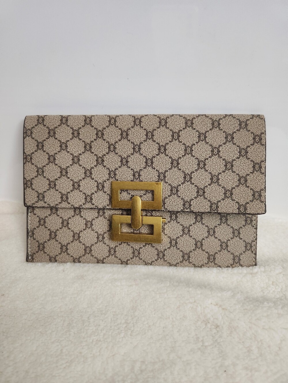 Monogram Envelope Clutch with Gold-Tone Hardware